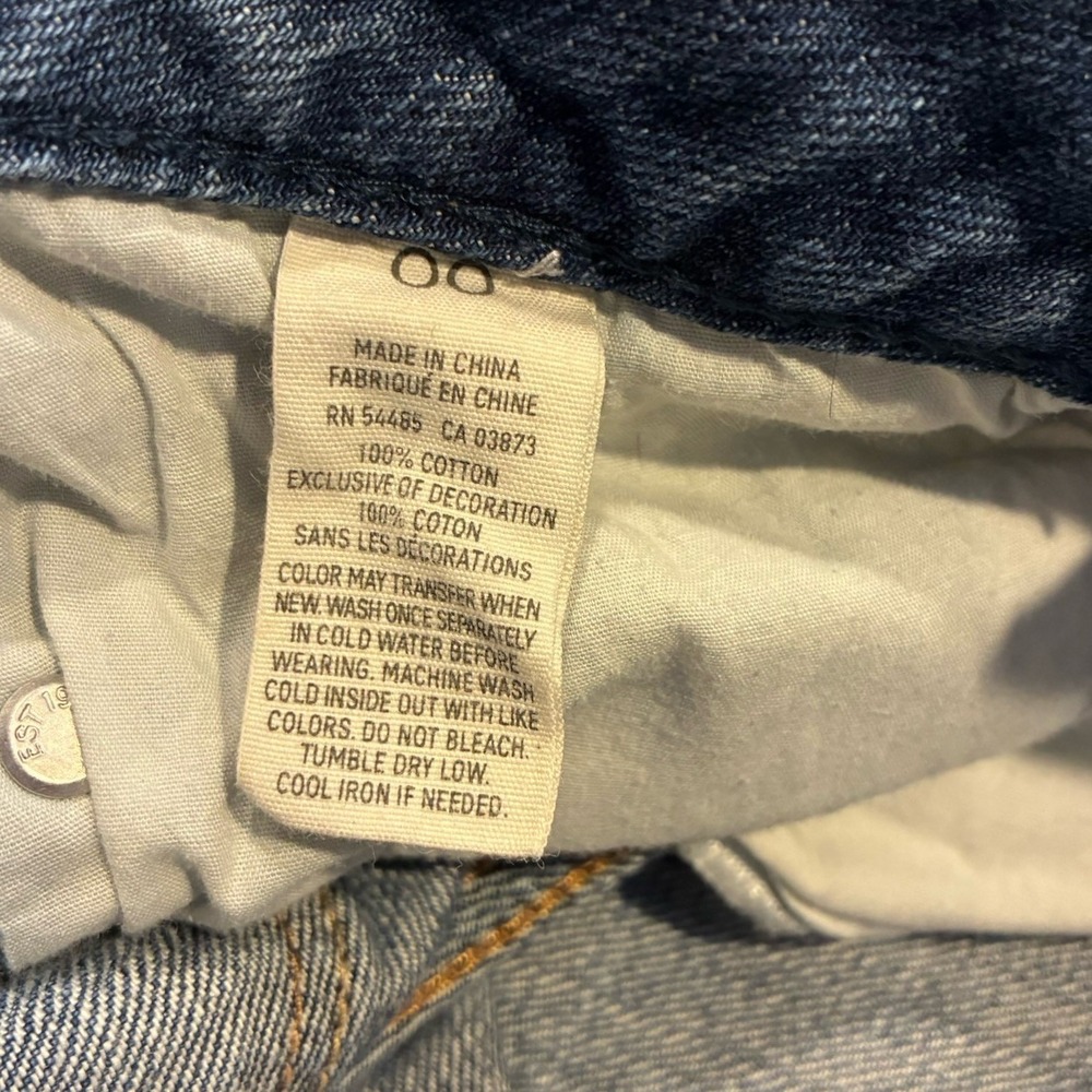 American Eagle Distressed Denim Shortie‎ Shorts Sz 00 Cuffed Stretch Festival - Picture 5 of 5